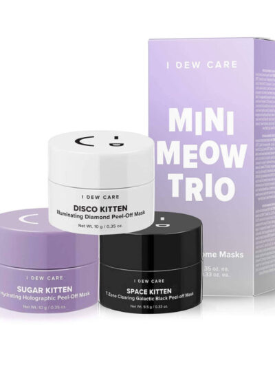 [i-dew-care] mini-meow-trio - Set of 3 Mini Cat-Themed Skincare Products (Various Sizes) - Treat Yourself to a Fun and Adorable Skincare Set with Our Mini Cat-Themed Products
