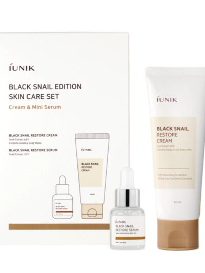 [iUNIK] Black Snail Edition Skincare Set - Nourish and Repair Your Skin with Our Black Snail Serum, Cream, and Restore Serum