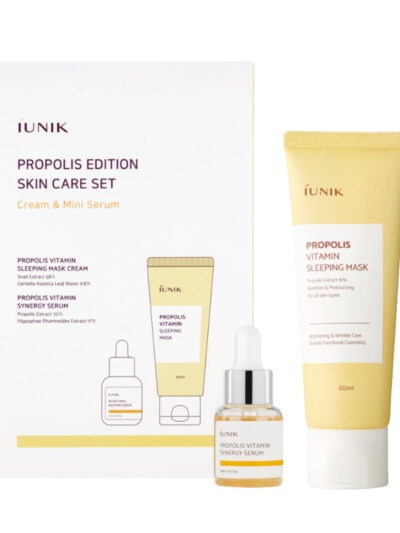 [iUNIK] Propolis Edition Skincare Set - Nourish and Calm Your Skin with Our Propolis Vitamin Synergy Serum, Propolis Vitamin Sleeping Mask, and Propolis Vitamin Eye Cream