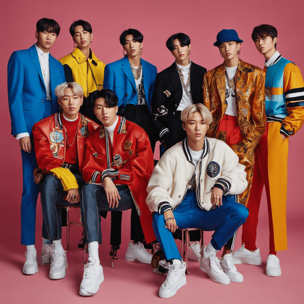 An image showcasing bts's undeniable influence on fashion and style, capturing their trendsetting looks, from vibrant streetwear to tailored suits, fostering a global fashion movement that transcends boundaries