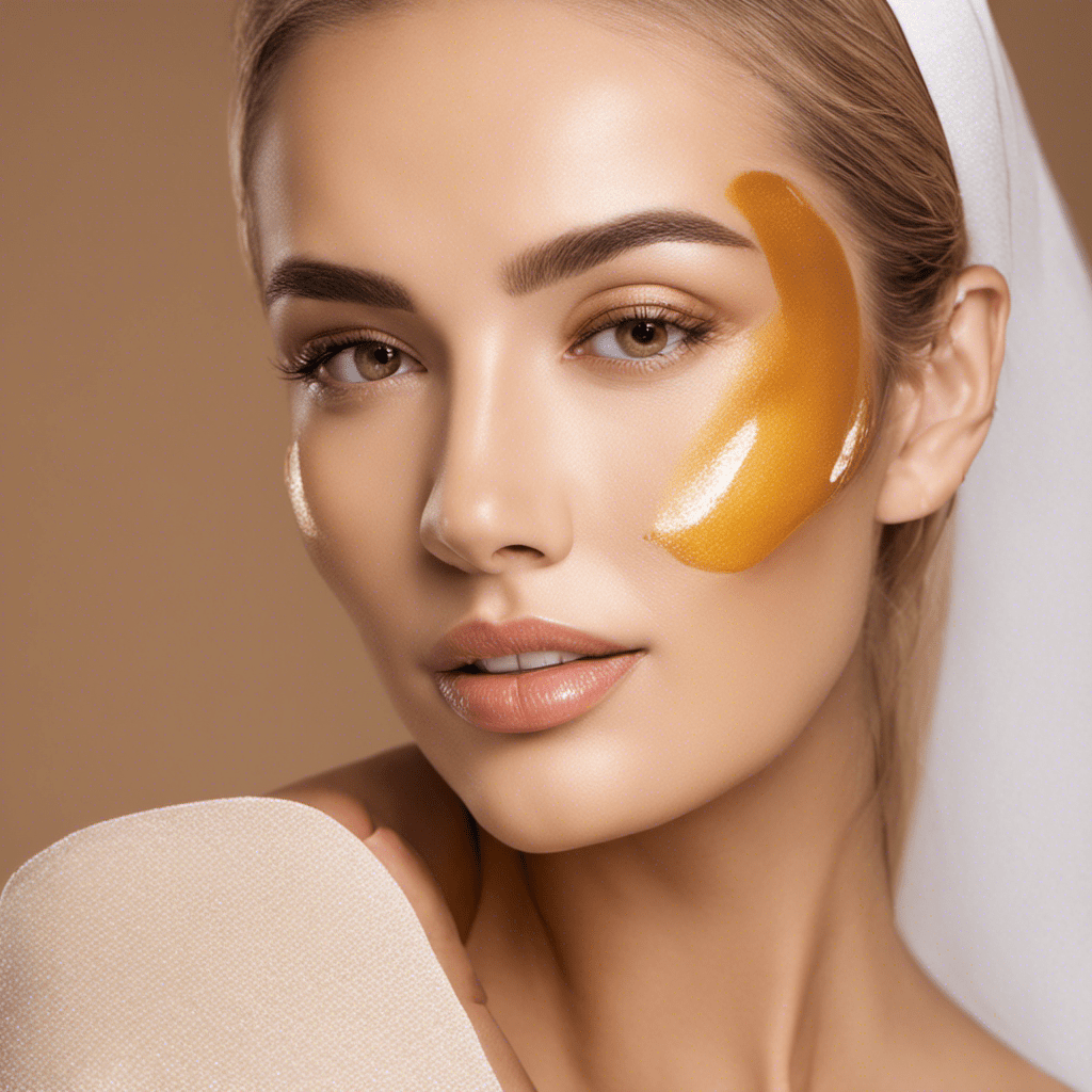 An image that showcases a person with flawless, glowing skin after using the Im From Honey Mask