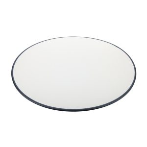 Metal Edge White Plate