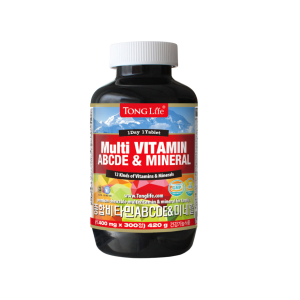 Multivitamin ABCDE + 300 tablets containing lactobacillus for 10 months