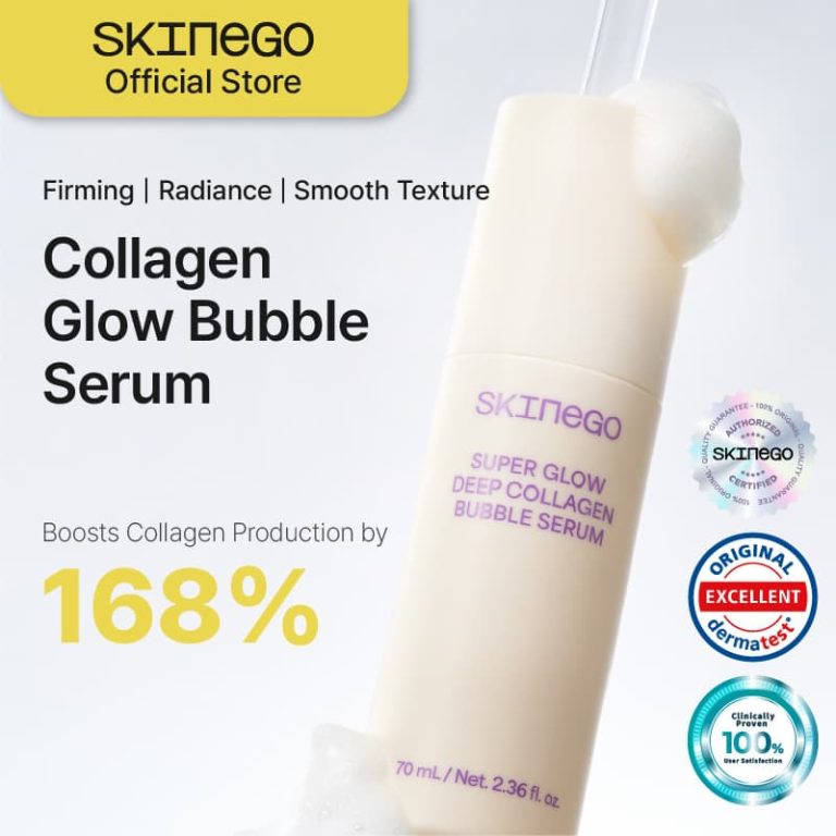 SKINEGO SUPER GLOW DEEP COLLAGEN BUBBLE SERUM, KOREAN SKINCARE, AMPULE, SERUM, COLLAGEN