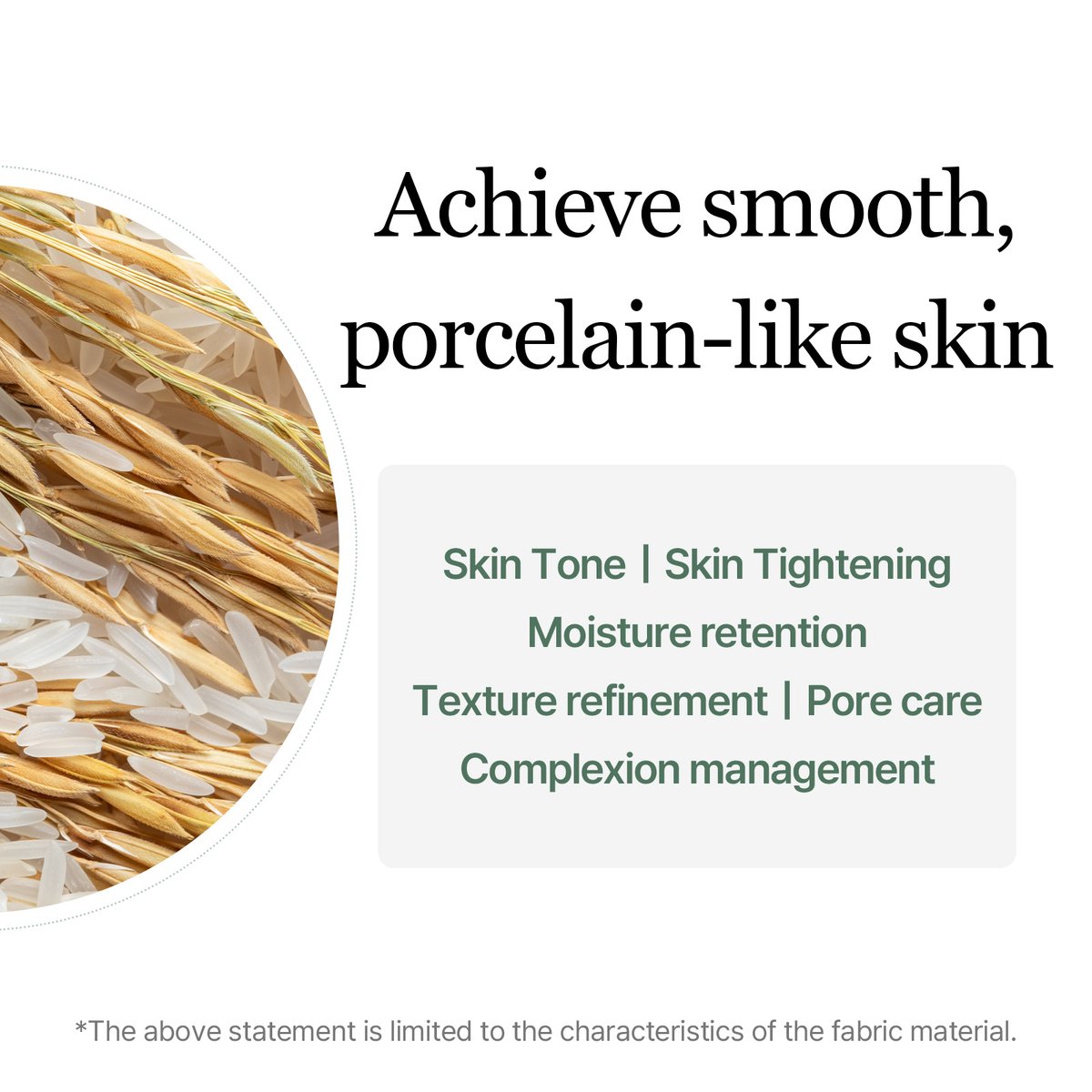 MIXSOON Galactomyces Toner Pad benefits showing skin tone, skin tightening, moisture retention, texture refinement, and pore care features