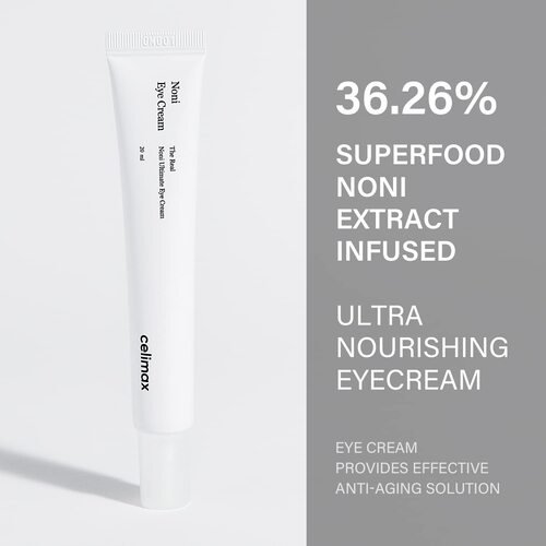 celimax Noni Eye Cream featuring superfood noni extract and anti-aging benefits